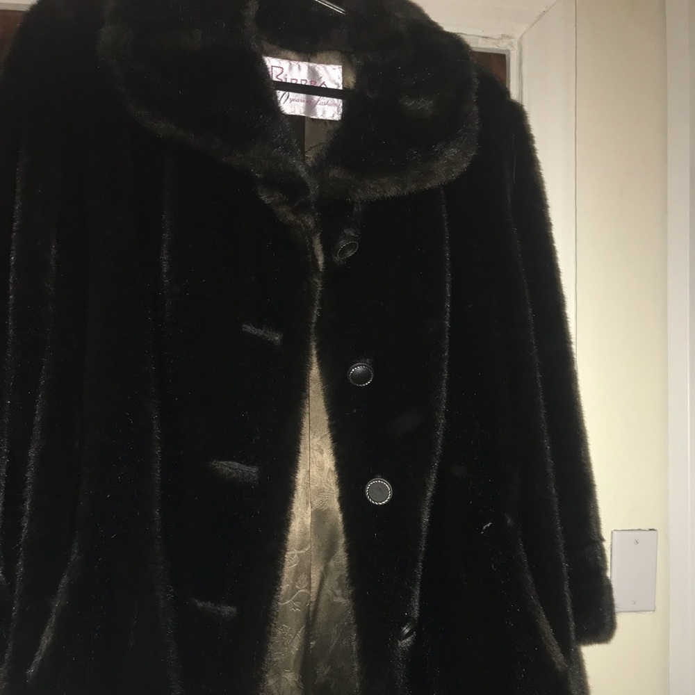 Vintage black fur coat